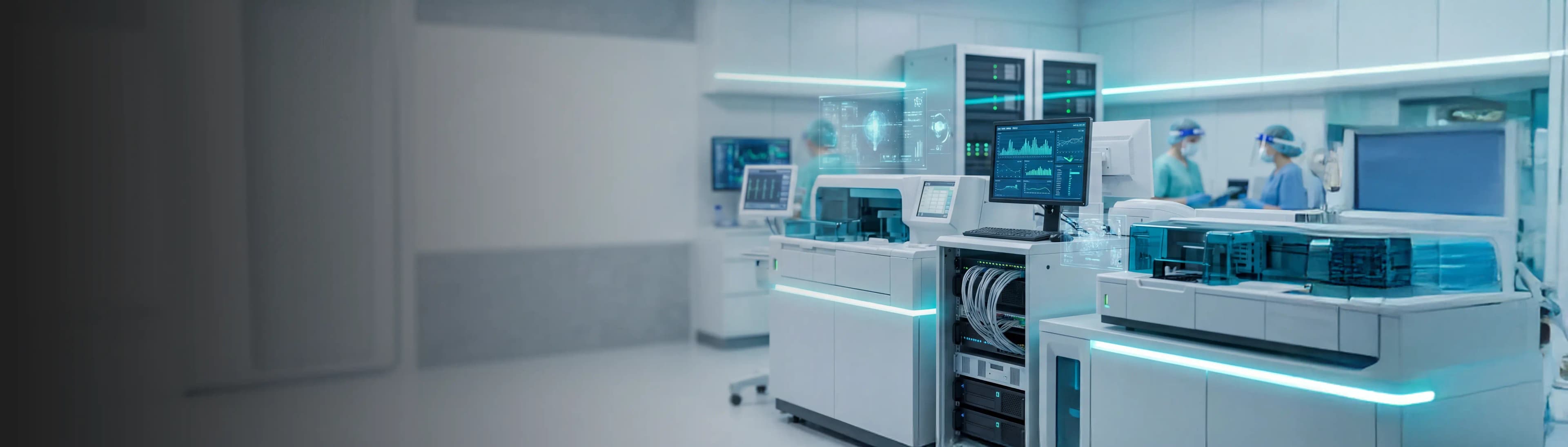 Modern medical laboratory with diagnostic equipment