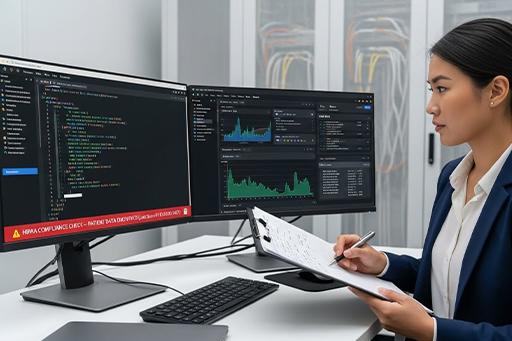 Secure server troubleshooting and HIPAA-compliant access